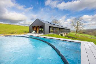 Luxusferienhaus fr 8 mit Sauna und Schwimmbad in Houyet, Ardennen