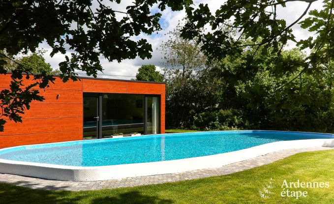 Ferienwohnung mit Swimmingpool im Garten für 2/4 Personen in Eupen