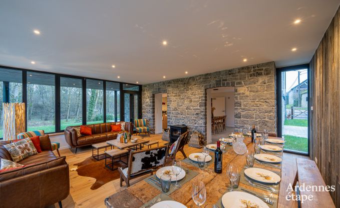 Luxusvilla fr 14 Personen in Havelange mit privatem Garten und modernen Annehmlichkeiten in den Ardennen