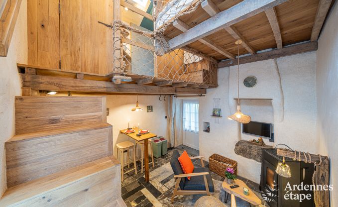 Originelles und gem�tliches Ferienhaus f�r 2 Personen in Manhay mit privater Terrasse und Holzpelletkamin