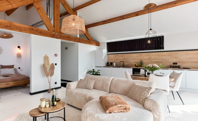 Romantisches Ferienhaus in Marchin fr 2 Personen mit privatem Wellnessbereich und herrlichem Ausblick