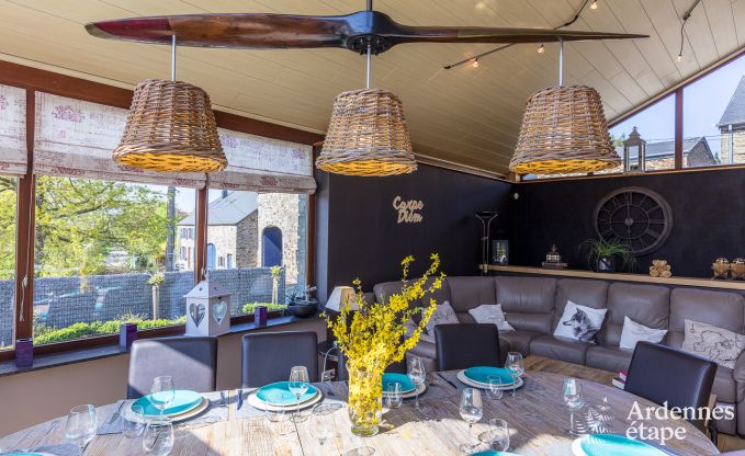 Luxusvilla in Redu, Ardennen, 9 Personen, Auenpool, Sauna, Dampfbad, Innen- und Auenwhirlpool, Privatgarten, vollstndige Ausstattung