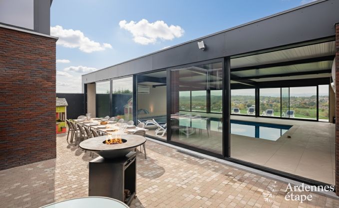 Ultramoderne Villa in Somme-Leuze fr 12 Personen mit Hallenbad, Sauna und Privatgarten