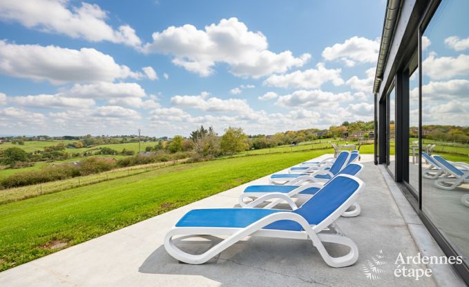 Ultramoderne Villa in Somme-Leuze fr 12 Personen mit Hallenbad, Sauna und Privatgarten