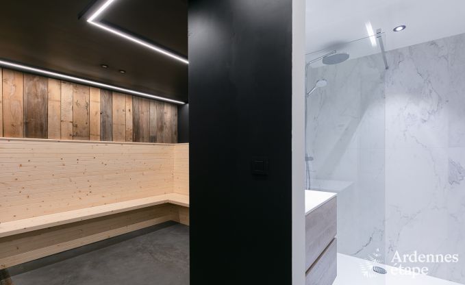 Gerumiges Cottage fr 8 Personen in Spa mit Sauna, Jacuzzi, 4 Schlaf- und Badezimmern und Privatgarten