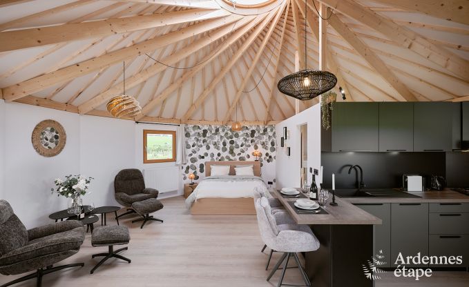 Einzigartige Jurte f�r 2 Personen in Vielsalm mit modernem Badezimmer, Privatgarten und Fahrradabstellplatz