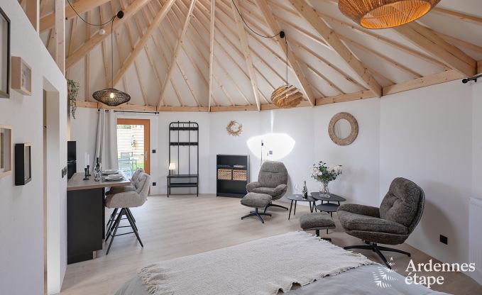 Einzigartige Jurte f�r 2 Personen in Vielsalm mit modernem Badezimmer, Privatgarten und Fahrradabstellplatz