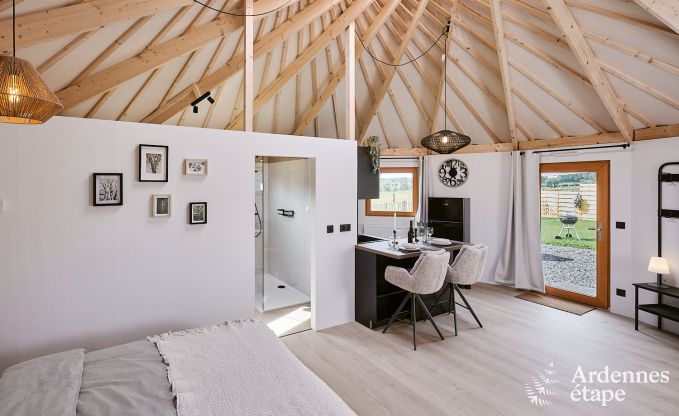 Einzigartige Jurte f�r 2 Personen in Vielsalm mit modernem Badezimmer, Privatgarten und Fahrradabstellplatz