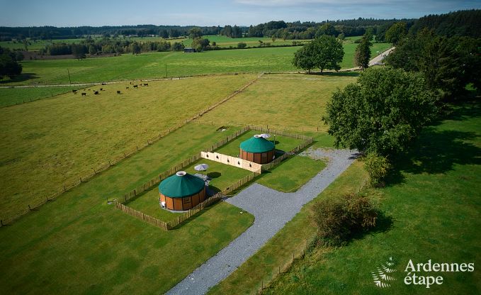 Einzigartige Jurte f�r 2 Personen in Vielsalm mit modernem Badezimmer, Privatgarten und Fahrradabstellplatz