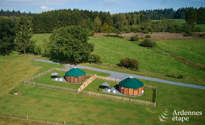 Einzigartige Jurte f�r 2 Personen in Vielsalm mit modernem Badezimmer, Privatgarten und Fahrradabstellplatz