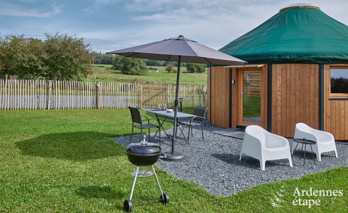 Einzigartige Jurte f�r 2 Personen in Vielsalm mit modernem Badezimmer, Privatgarten und Fahrradabstellplatz