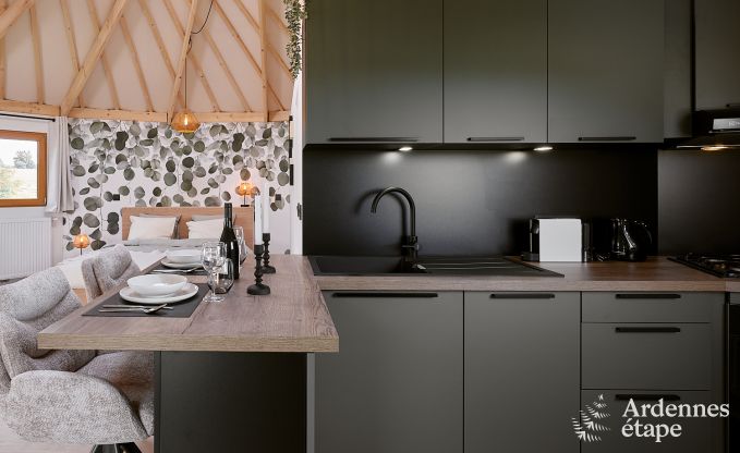 Einzigartige Jurte f�r 2 Personen in Vielsalm mit modernem Badezimmer, Privatgarten und Fahrradabstellplatz