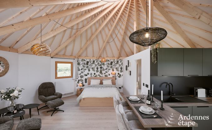 Einzigartige Jurte f�r 2 Personen in Vielsalm mit modernem Badezimmer, Privatgarten und Fahrradabstellplatz