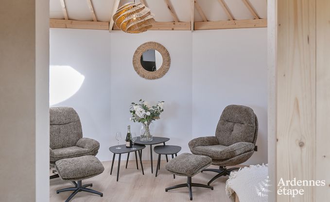 Einzigartige Jurte f�r 2 Personen in Vielsalm mit modernem Badezimmer, Privatgarten und Fahrradabstellplatz