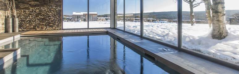 Mit Indoor-Swimmingpool